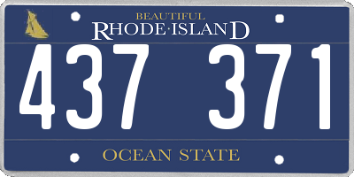 RI license plate 437371