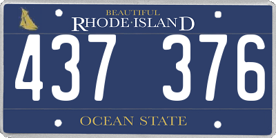 RI license plate 437376