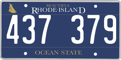 RI license plate 437379
