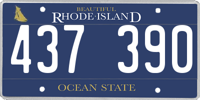 RI license plate 437390