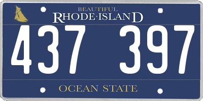 RI license plate 437397