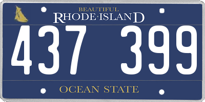 RI license plate 437399