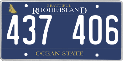 RI license plate 437406