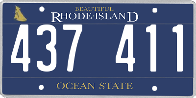 RI license plate 437411