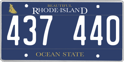 RI license plate 437440
