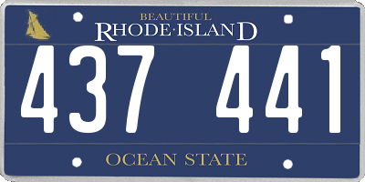RI license plate 437441