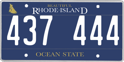 RI license plate 437444