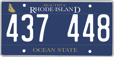 RI license plate 437448