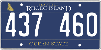 RI license plate 437460