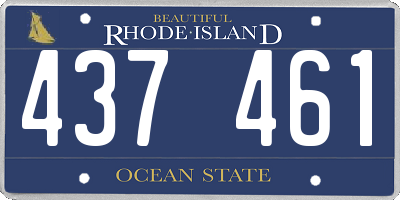 RI license plate 437461