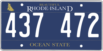RI license plate 437472