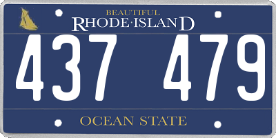 RI license plate 437479