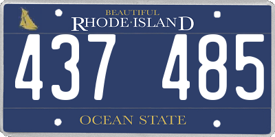 RI license plate 437485