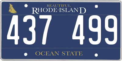 RI license plate 437499