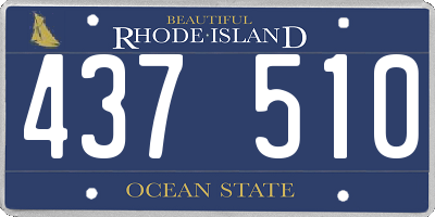 RI license plate 437510
