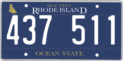 RI license plate 437511