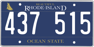 RI license plate 437515