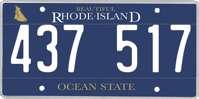 RI license plate 437517