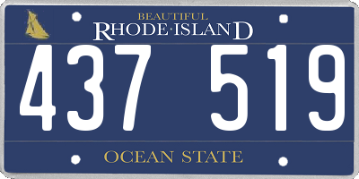 RI license plate 437519