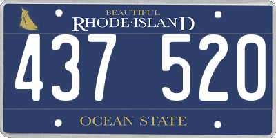 RI license plate 437520