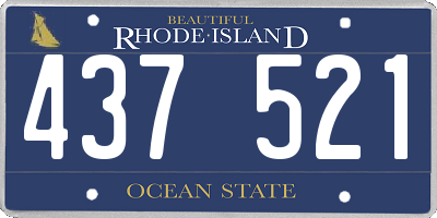 RI license plate 437521
