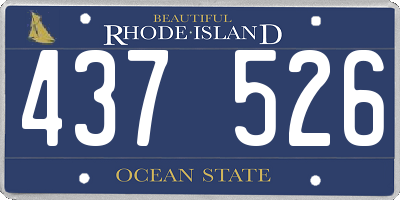 RI license plate 437526