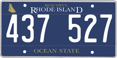 RI license plate 437527