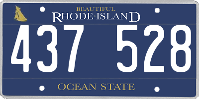RI license plate 437528