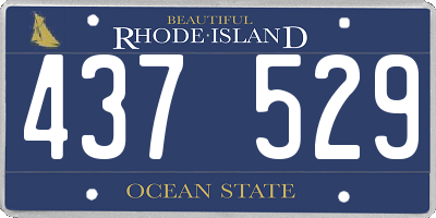 RI license plate 437529