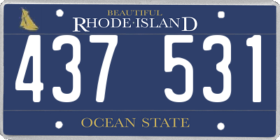 RI license plate 437531