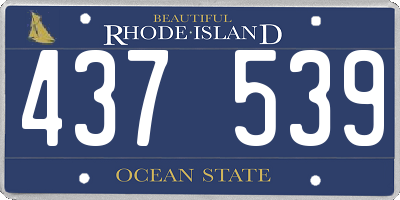 RI license plate 437539