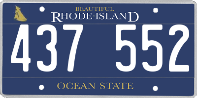 RI license plate 437552