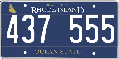 RI license plate 437555