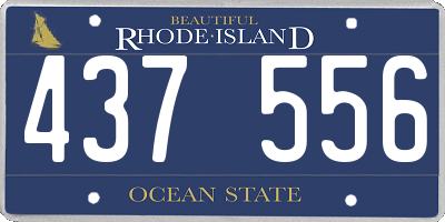 RI license plate 437556