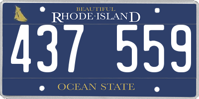RI license plate 437559