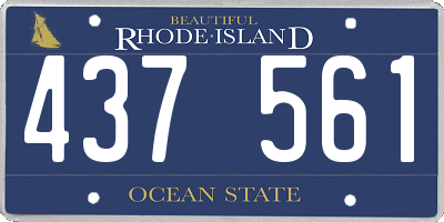 RI license plate 437561