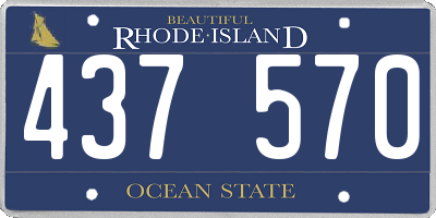 RI license plate 437570