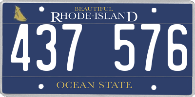 RI license plate 437576