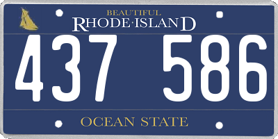 RI license plate 437586