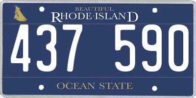 RI license plate 437590