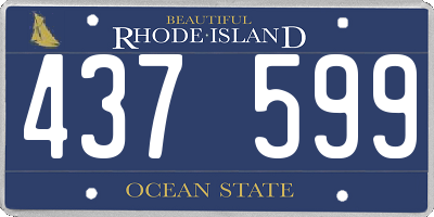 RI license plate 437599