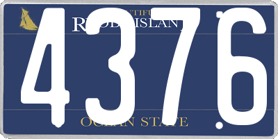 RI license plate 4376