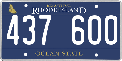 RI license plate 437600