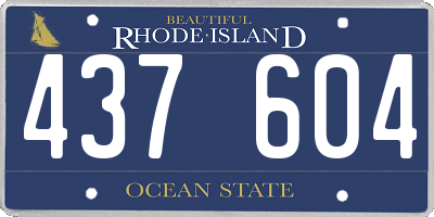 RI license plate 437604