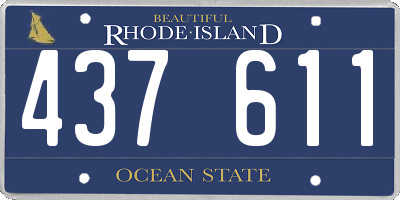 RI license plate 437611