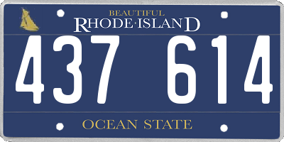 RI license plate 437614