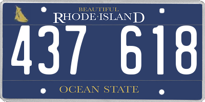 RI license plate 437618