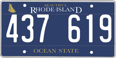 RI license plate 437619