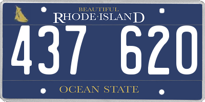RI license plate 437620