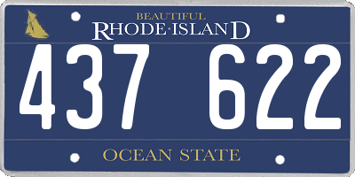 RI license plate 437622